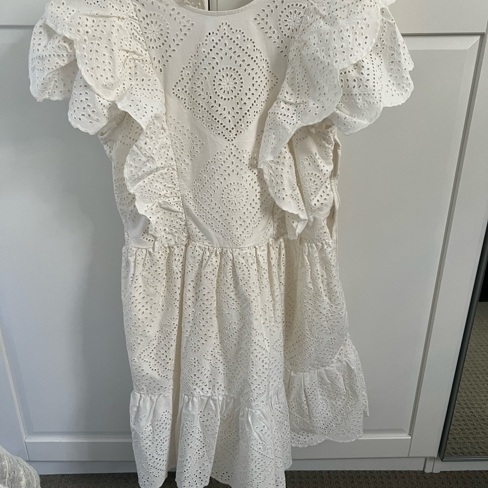 Sea New York White Eyelet dress